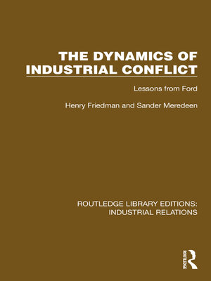 cover image of The Dynamics of Industrial Conflict